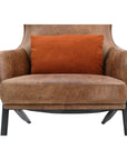 Amos - Leather Accent Chair - Brown