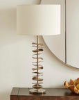 Akoa - Metal Disc Table Lamp - Brass,Gold