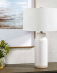 Albany - Farmhouse Table Lamp - White