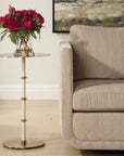 Cyprus - Accent Table - Brass / White