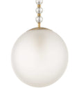 Ripple - 1 Light Frost Glass Pendant - Gold