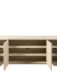 Modern - Aurora Credenza - White / Light Brown