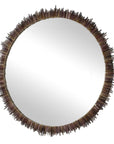 Tiger Sea Urchin - Round Mirror - Brown / Green
