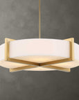 Cresson - 4 Light Drum Pendant - White / Gold