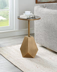 Comet - Geometric Accent Table - Bronze