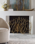 Gold Branches - Decorative Fireplace Screen - Gold