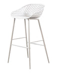 Piazza - Outdoor Barstool Barstool (Set of 2) - White