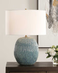 Elysia - Textured Table Lamp - Blue