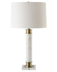 Plinth - White Marble Table Lamp