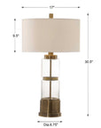 Vaiga - Glass Column Lamp - Gold