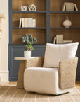 Enzo - Swivel Chair - Beige / Light Brown