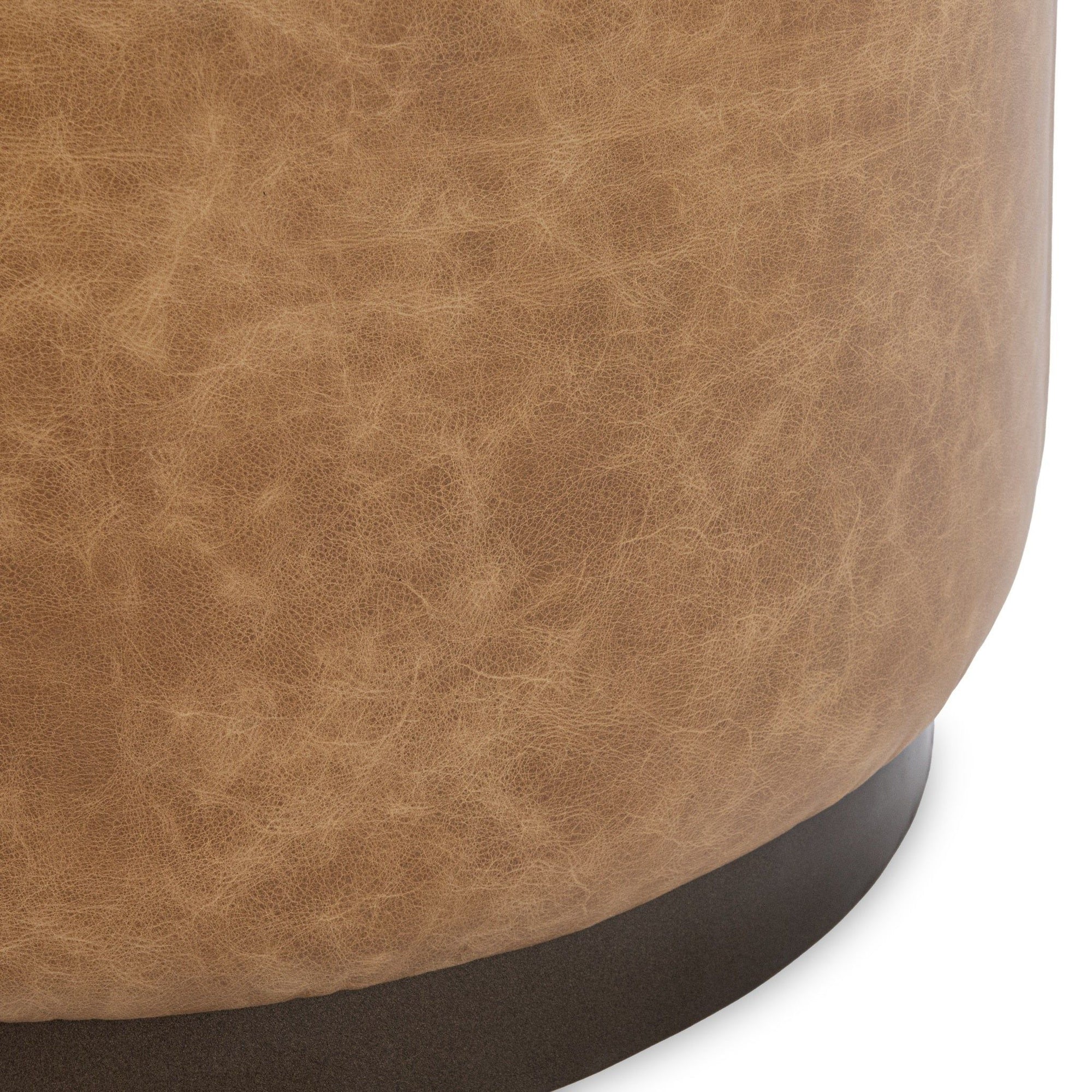 Clair - Leather Round Table
