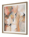 Uphill - Framed Abstract Print - Light Brown