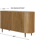 Reese - Pleated 2 Door Cabinet - Woodtone