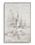 Hours In Silence - Abstract Art - Black / Brown / Gray / White / Woodtone
