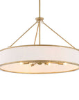 Algiers - 8 Light Drum Pendant - Gold / White
