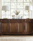 Charleston - Four Door-Three Drawer Buffet - Dark Brown