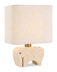 Tusk - Travertine Accent Lamp - Beige
