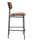 Sailor - Bar Stool - Dark Brown - Leather