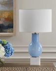 Clear Sky - Blue Glass Table Lamp