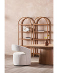 Barrow - Rolling Dining Chair - White Mist