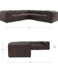 Form - Classic L-Shaped Modular Sectional - Espresso Brown