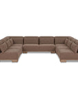 June - U Shaped Modular Sectional - Dark Brown