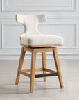 Klismos - Fabric Counter Stool - Off-White