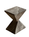 Adler - Outdoor Concrete Accent Table - Brown/Ivory