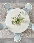 Serenity - Laguna Round Dining Table - Dark Gray / White