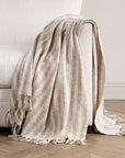 Linna - 50" x 70" Throw - Ivory / Natural