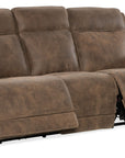 MS - Wheeler Power Sofa With Power Headrest - Dark Brown