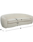 Capra - Art Deco White Sofa