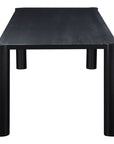 Post - Large Dining Table - Black Oak
