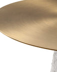 Hollen - Stone Accent Table - White