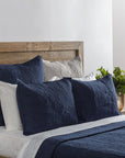 Elara - King Sham - Indigo
