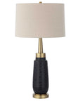 Spyglass - Wood Grain Table Lamp - Black