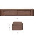 Round - Off Floating Console Table - Walnut / Brown