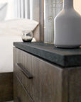 Miramar Aventura - San Marcos Stone Top Nightstand - Dark Gray