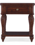 Charleston - One-Drawer End Table - Dark Brown