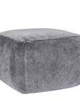 Heirloom - Velvet Pouf - Stone Gray