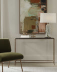 Ovard - Minimalist Metal Console Table - Brass