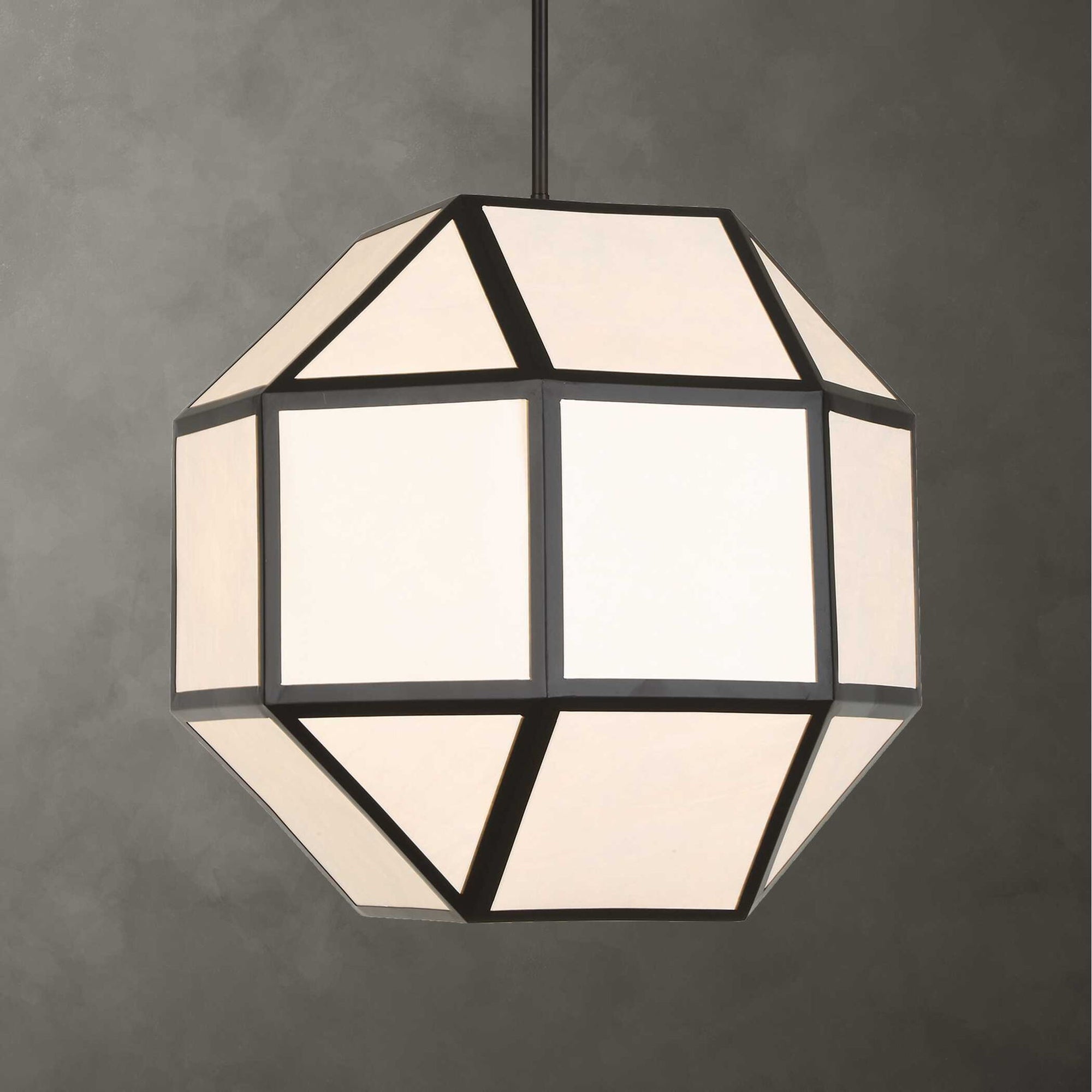 Hoi An - 4 Light Geometric Chandelier - Black