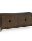 Colson - Mango Wood 4 Door Cabinet - Coffee Brown