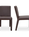 Monte - Dining Chair Vegan Leather (Set of 2) - Dark Brown