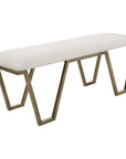 Farrah - Geometric Bench - White