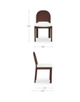 Emil - Dining Chair (Set of 2) - Cream / White / Dark Brown