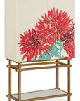 Melange - Patrisha Bar Cabinet - Beige / Red