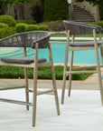 Dermott - Outdoor Bar Stool - Brown / Dark Gray