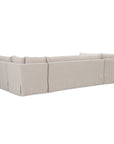 Fable - 5 Piece Slipcover Dining Banquette U-Shape - Beige